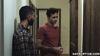 Hot taboo gay sex scene with studs Adam Ramzi and Jayden Marcos